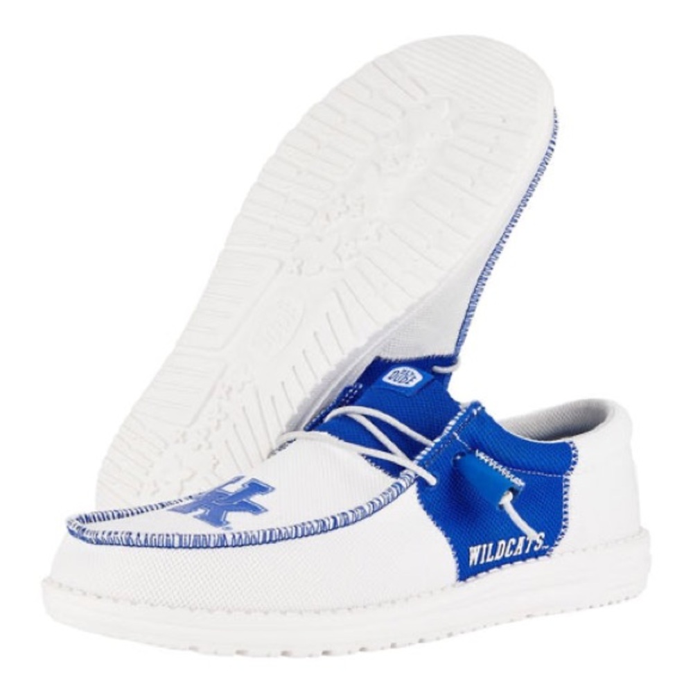 Hey Dude Blue and White Loafers